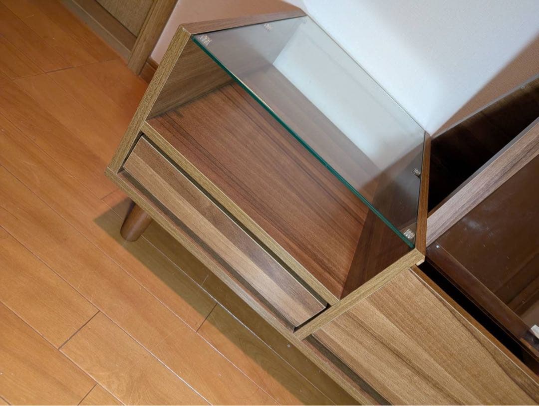 ■送料込■LOWYA ドレッサー ローテーブル コスメ台 鏡化粧センターテーブル