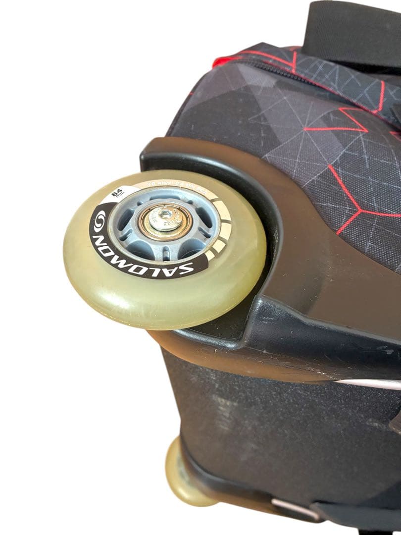 【美品】 SALOMON サロモン キャリーバッグ 3way黒×赤　100L