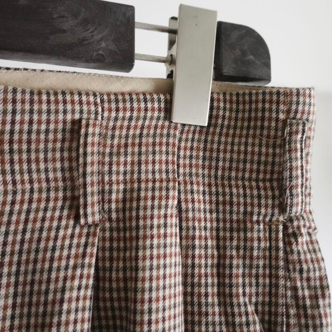 1990s DEZERT ガンクラブチェック　2タック　ワイドトラウザーズ