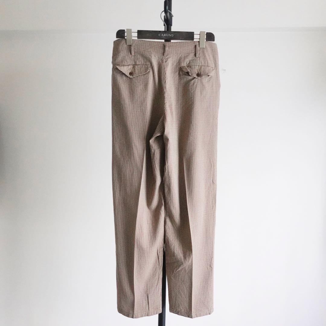 1990s DEZERT ガンクラブチェック　2タック　ワイドトラウザーズ