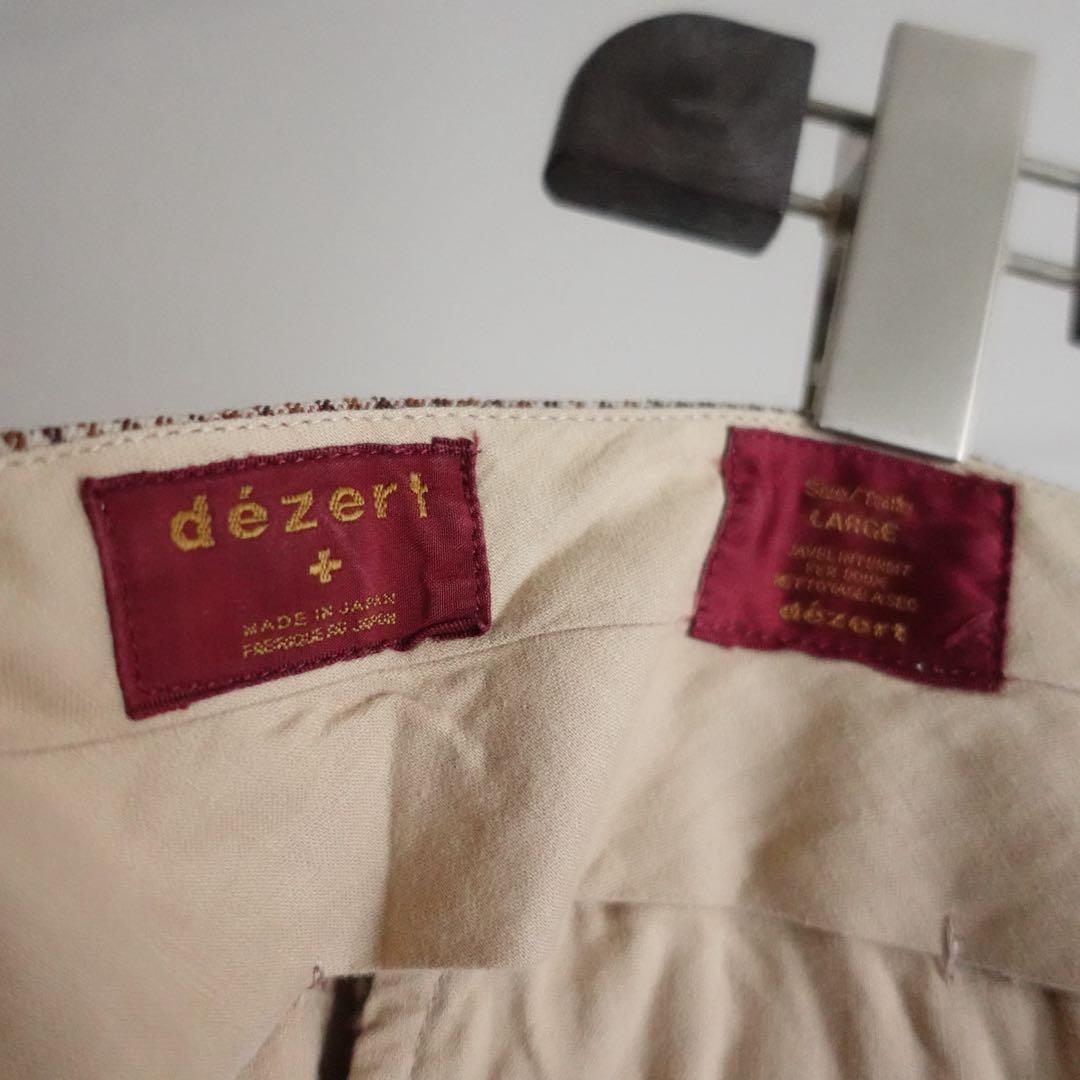 1990s DEZERT ガンクラブチェック　2タック　ワイドトラウザーズ