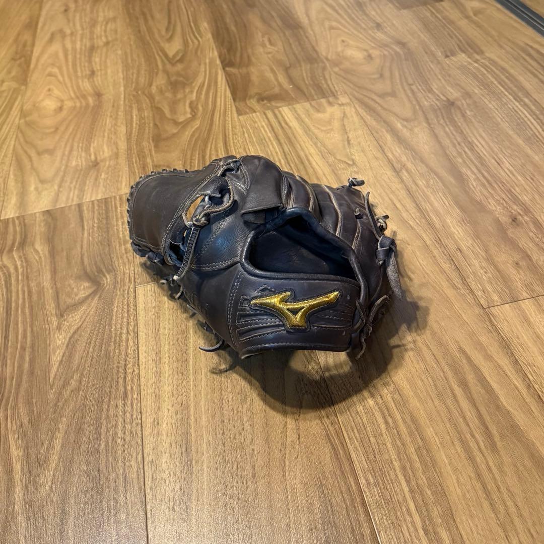 ミズノプロ　プロ実使用グローブ　左投げ　黒　ブラック　硬式ピッチャー投手用