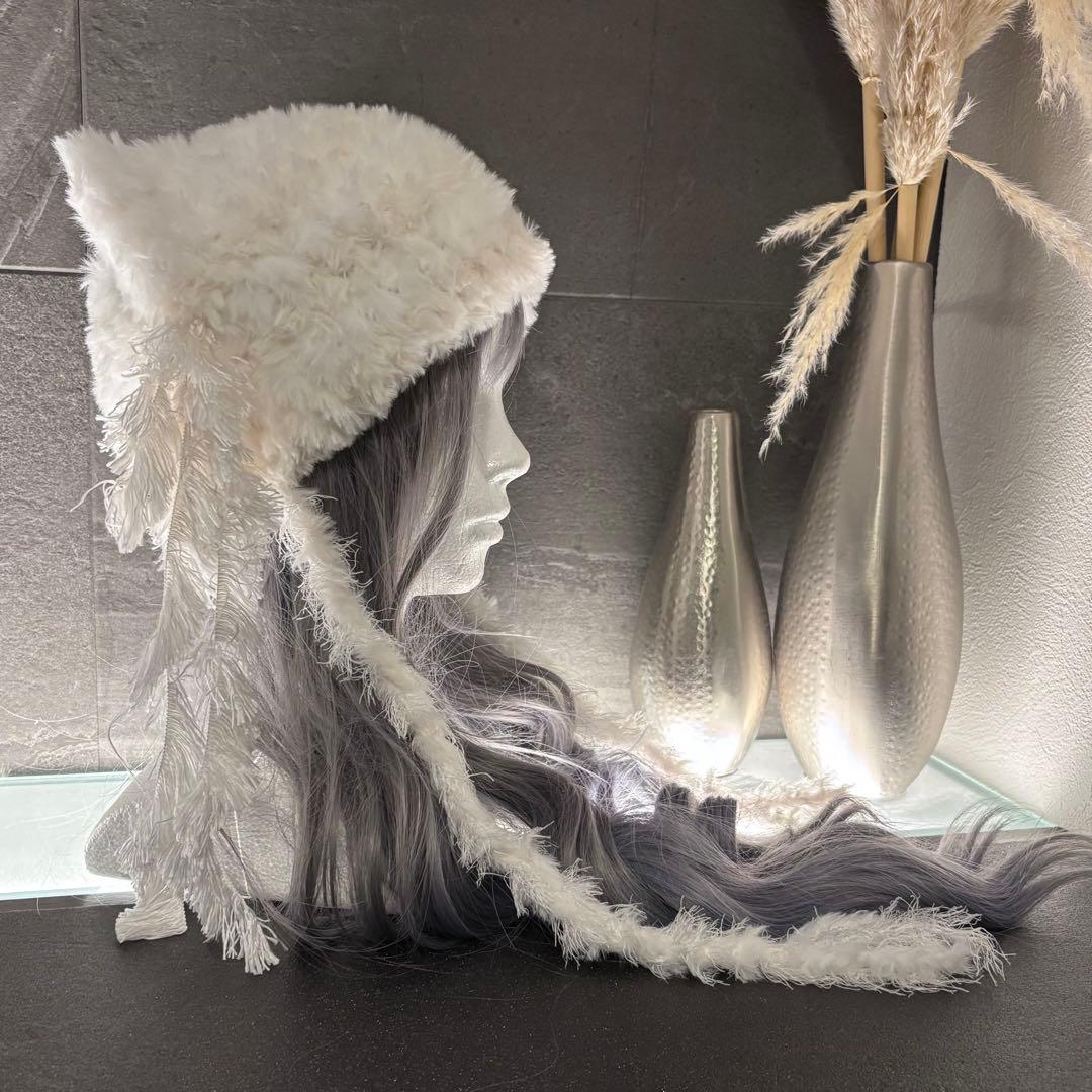 kurag様オーダー　猫耳ニット帽　ボンネット