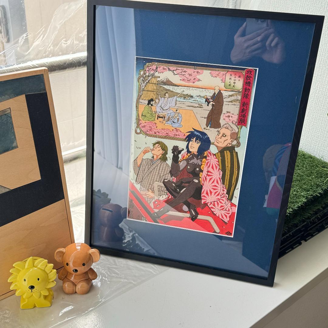 【限定300 希少】 攻殻機動隊 版画 複製原画 浮世絵 木版画