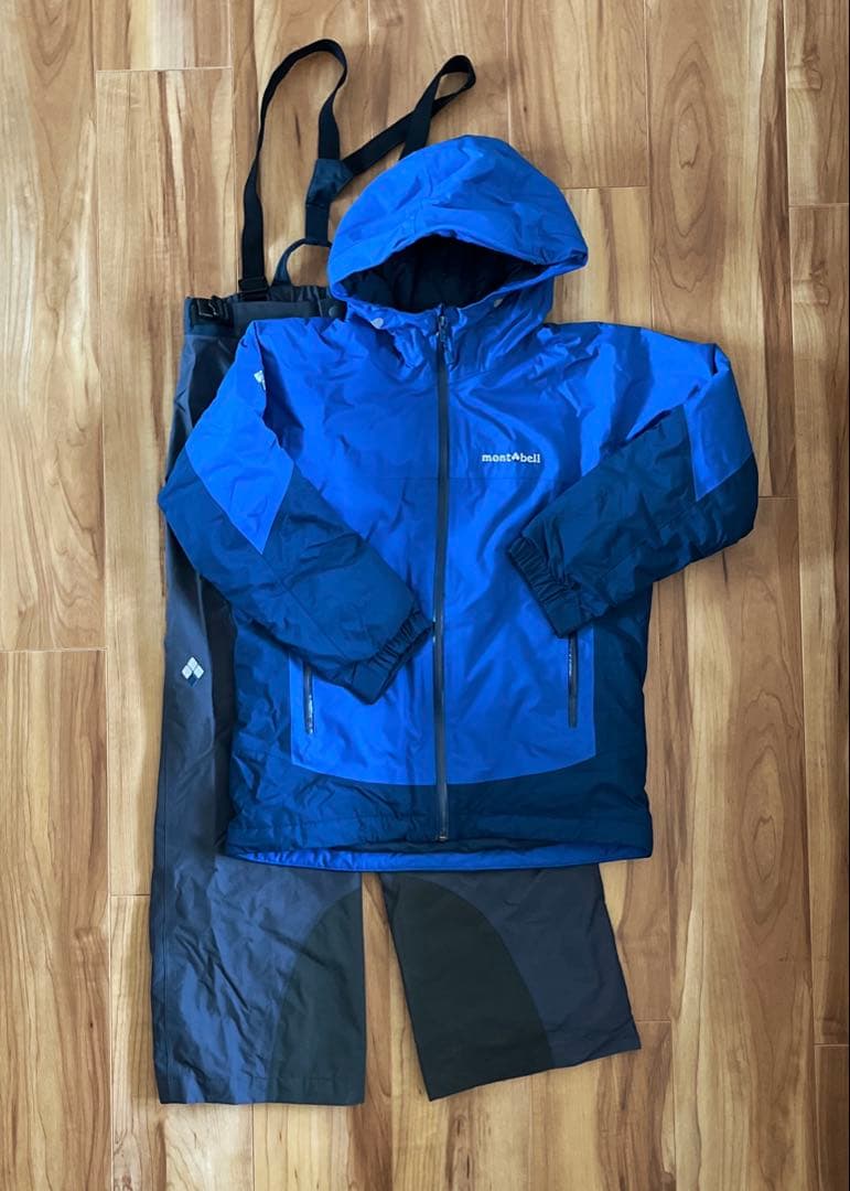 モンベル　スキーウェア　キッズ140 ネイビー　高機能