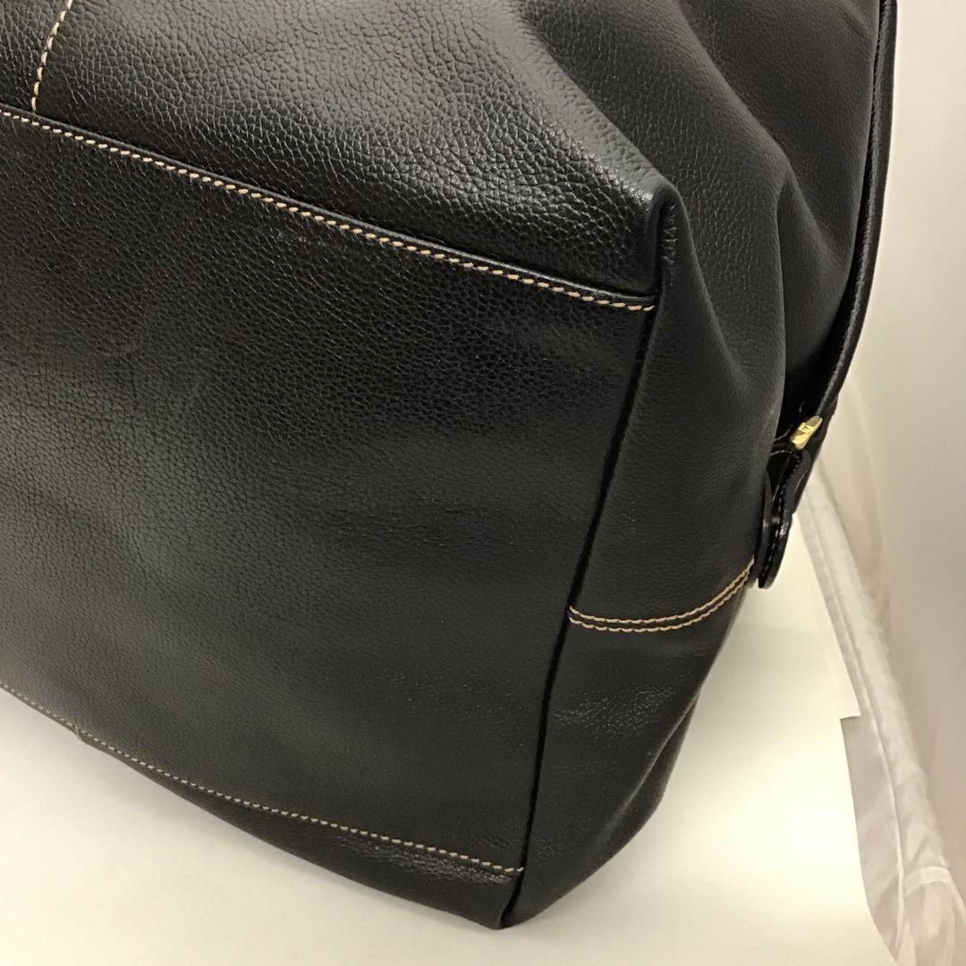 ‼️ダンヒルdunhill‼️ブラック レザー　2wayショルダー付きボストンバッグ