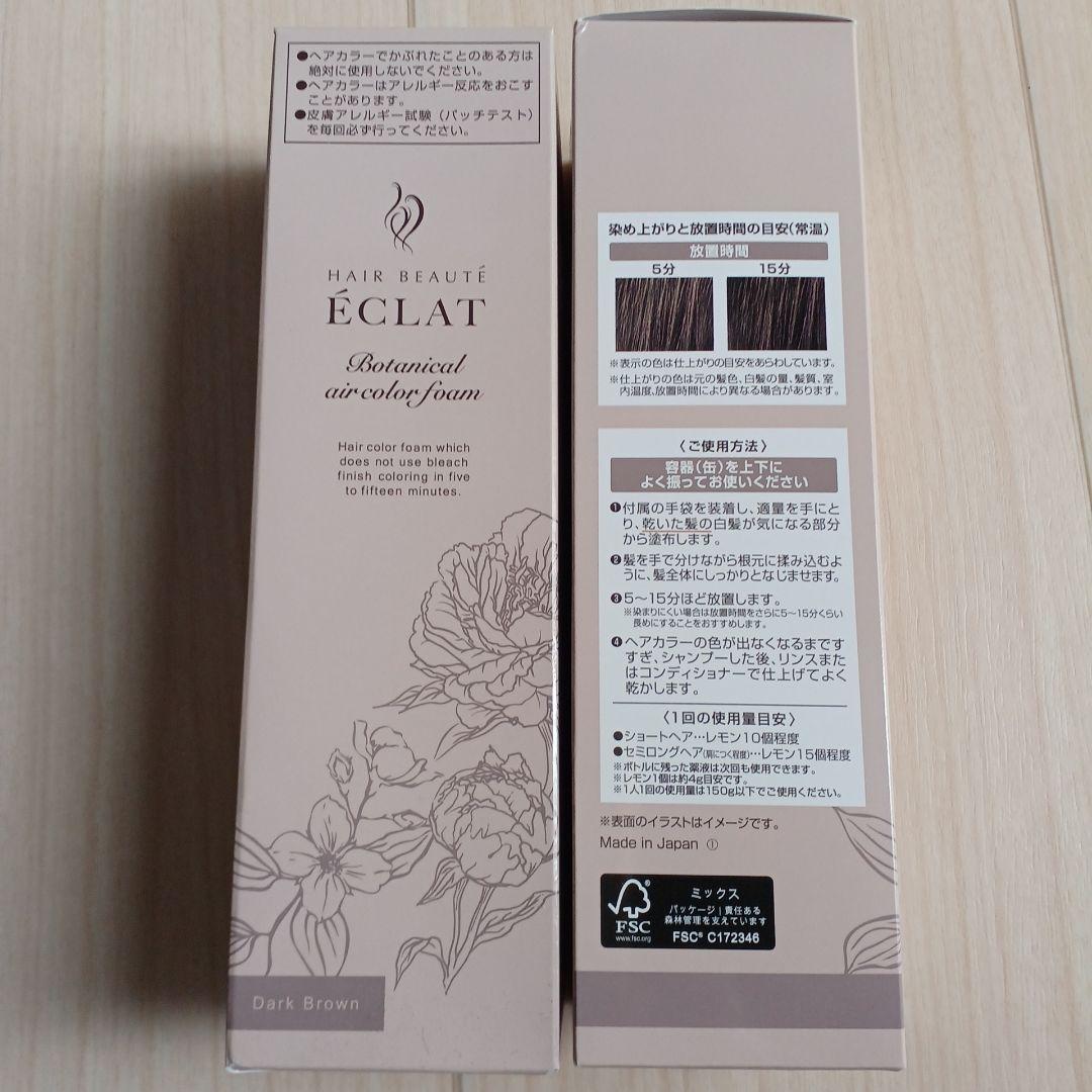 ECLAT Botanical air color foam ダークブラウン