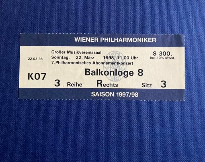 ウィーンフィル予約定期公演1997/98プログラム&チケット