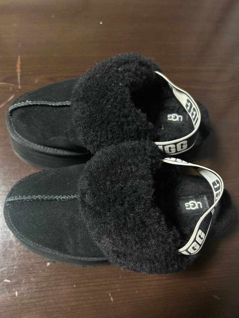 【a】UGG ファンケット ブラック ムートン