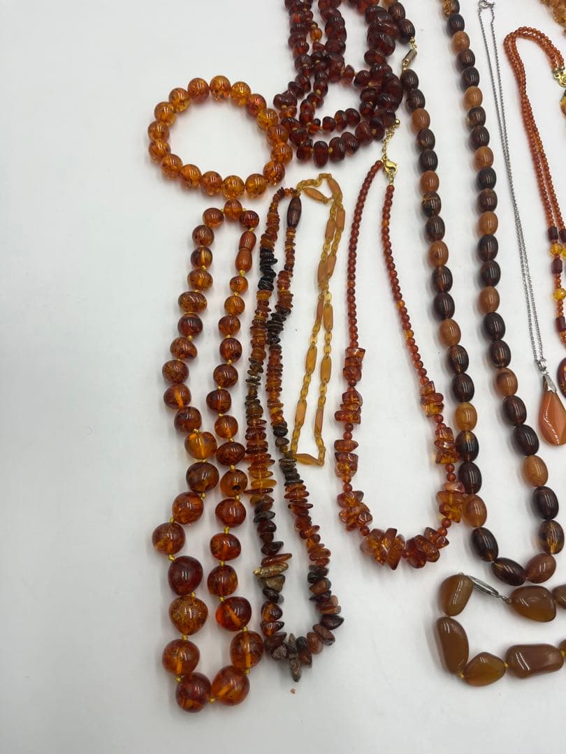 鼈甲？　琥珀？　アクセサリー　シルバー　ジャンク　まとめ売り　総重量約410g