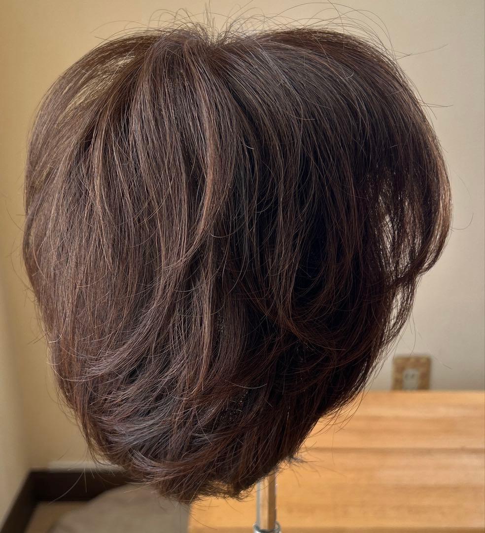 ラパンドアールリュネール　人毛MIX　ブラウン ショート ショートボブ