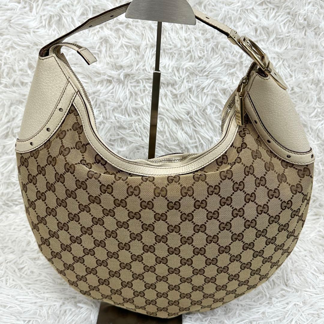 希少【GUCCI】ホーボー ワンショルダー GGキャンバス y2k 00s