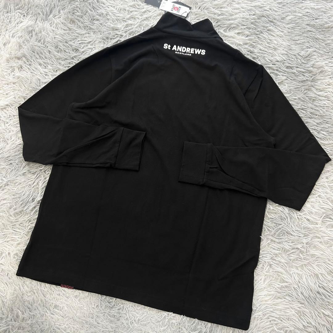 新品　セントアンドリュース　ハイネック　長袖カットソー　ブラック　Lサイズ