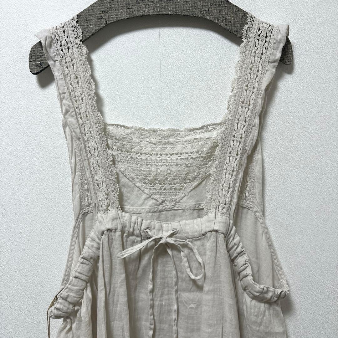 nest Robe リネン×レース キャミソール