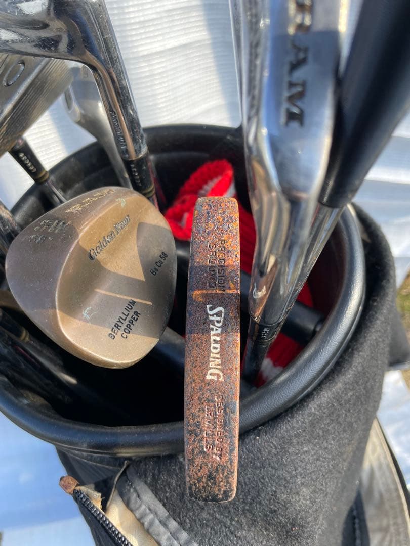 黒 合成皮革 スタンドゴルフバッグ