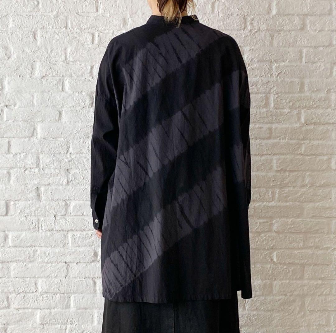 パドカレ　インドオーガニックコットン　有松絞り　竜巻流水絞りブラウス