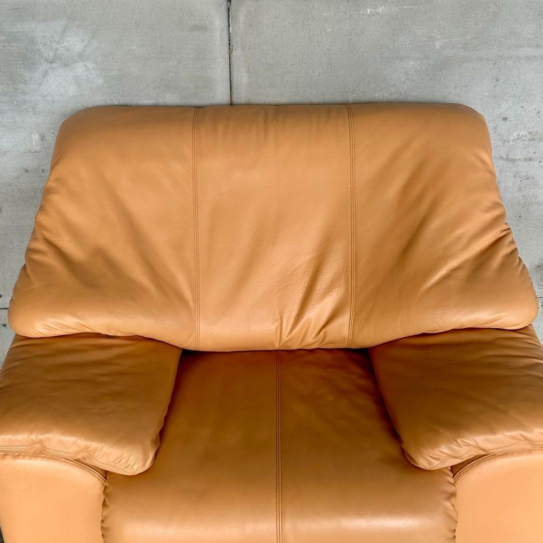 マルニ木工 maruni レザーソファ 1P✦ベージュ 本革 リラックスチェア