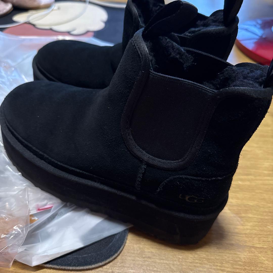 25cm UGG プラットフォーム チェルシー ブーツ　サイドゴア 厚底