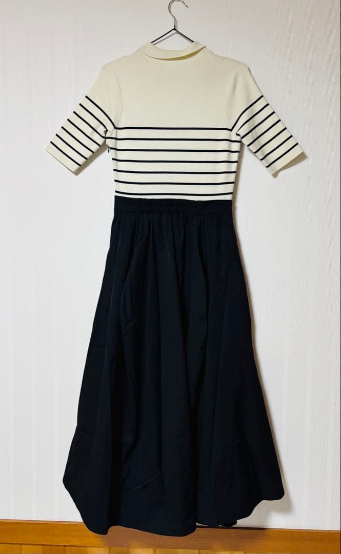 anuans アニュアンス　ポロニットドッキングワンピース　ボーダー　Mサイズ