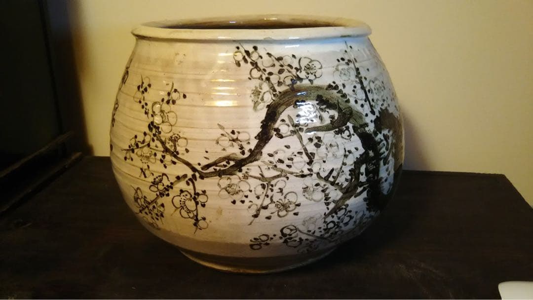 江戸時代 京焼 名工 青木木米 南画 漢詩 火鉢 骨董 古美術 ワインクーラー