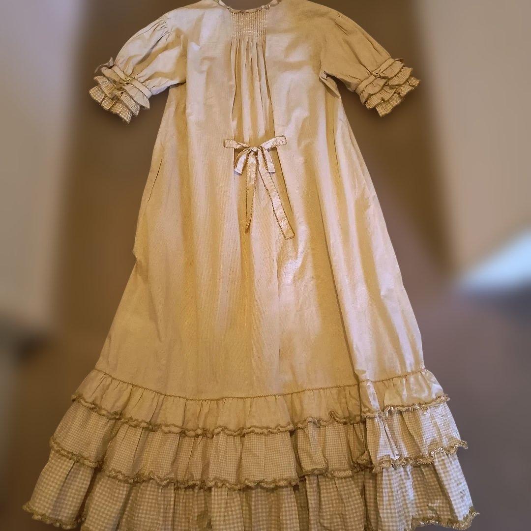 WONDERFUL WORLD 黄色ギンガムチェックロングワンピース（中古品）