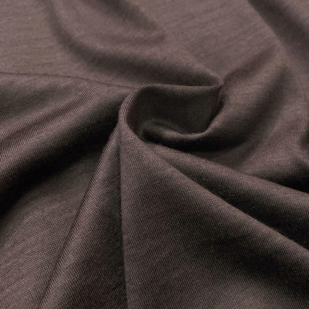 極美品 モラビト 上質ウール100% ビーズ装飾 ドレープワンピース 38