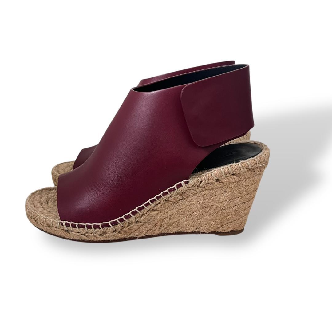 美品 セリーヌ フィービー期 レザー ウェッジソールサンダル 36 箱付き