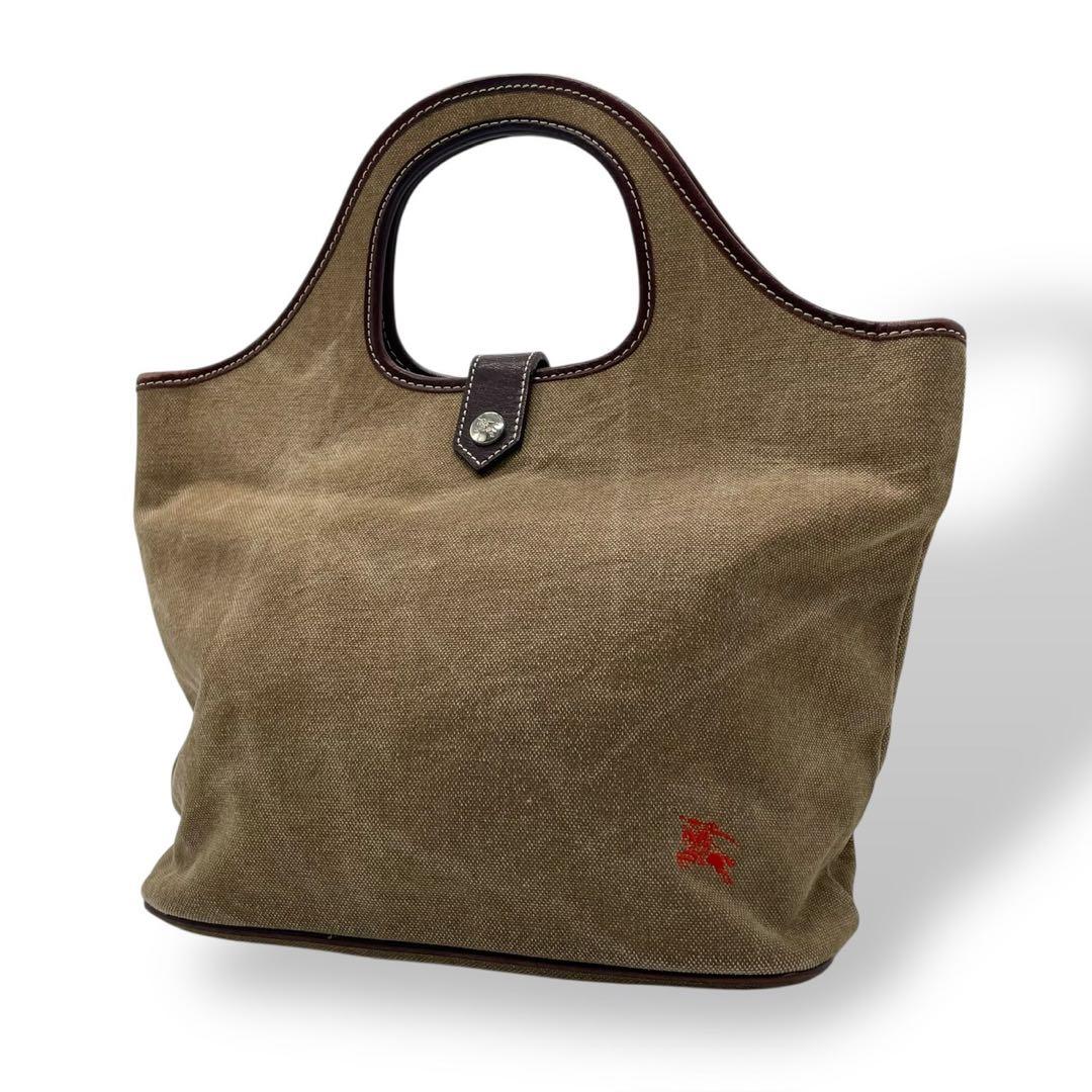 バーバリー ブルーレーベル ハンドバッグ ホース ロゴ 刺繍