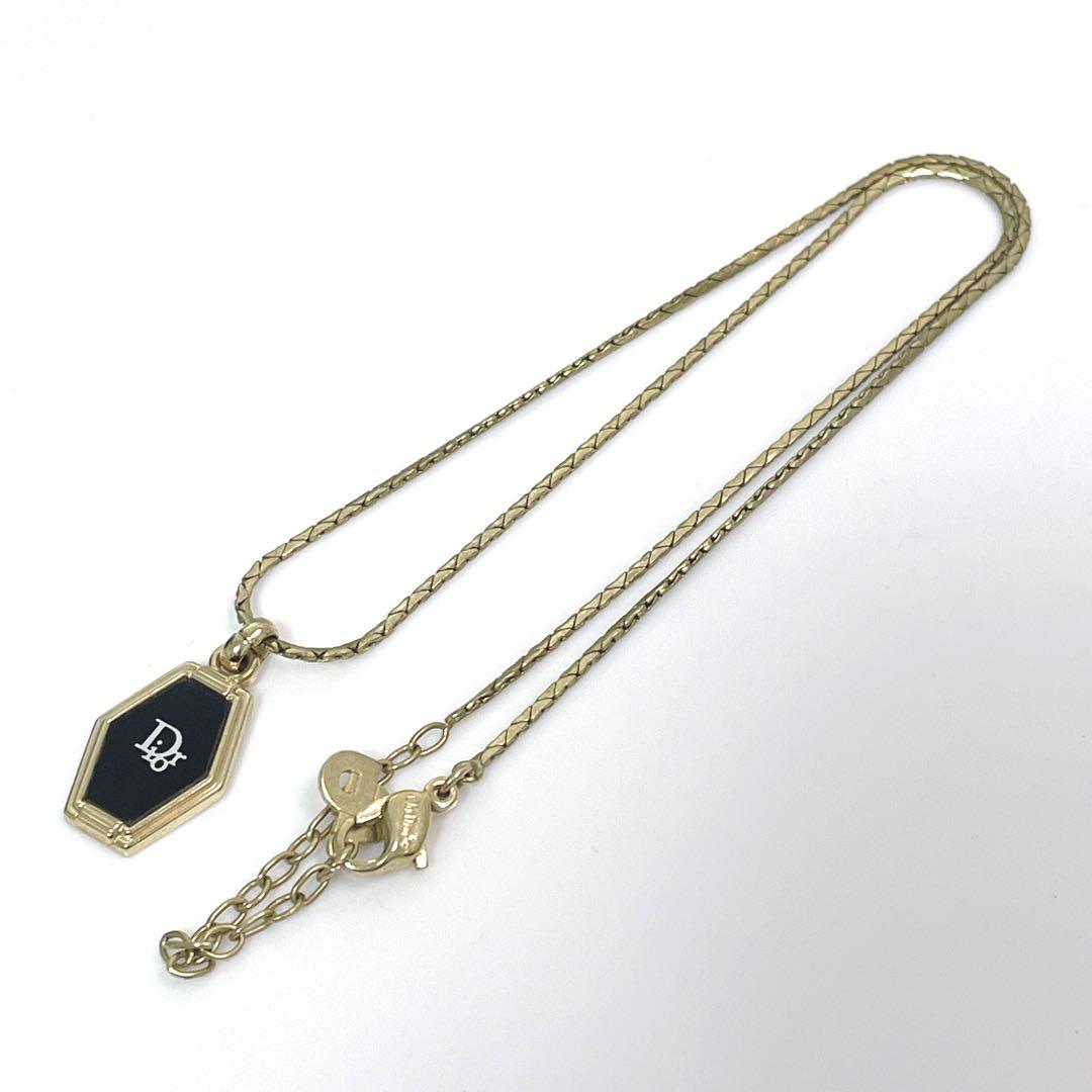 Christian Diorゴールド リンクチェーン ネックレス ペンタゴン