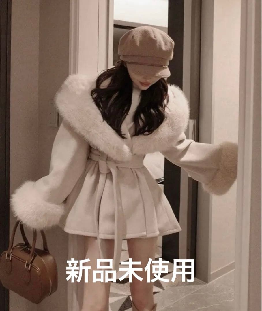 【新品】Darich ウエストベルトプリンセスラインコート BEG ノベルティ有