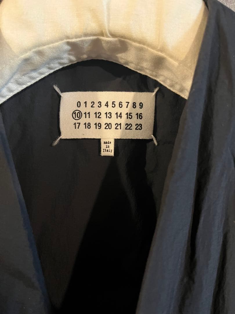 メゾンマルジェラ　ノーカラー黒ジャケット 中綿　春夏 希少サイズ48