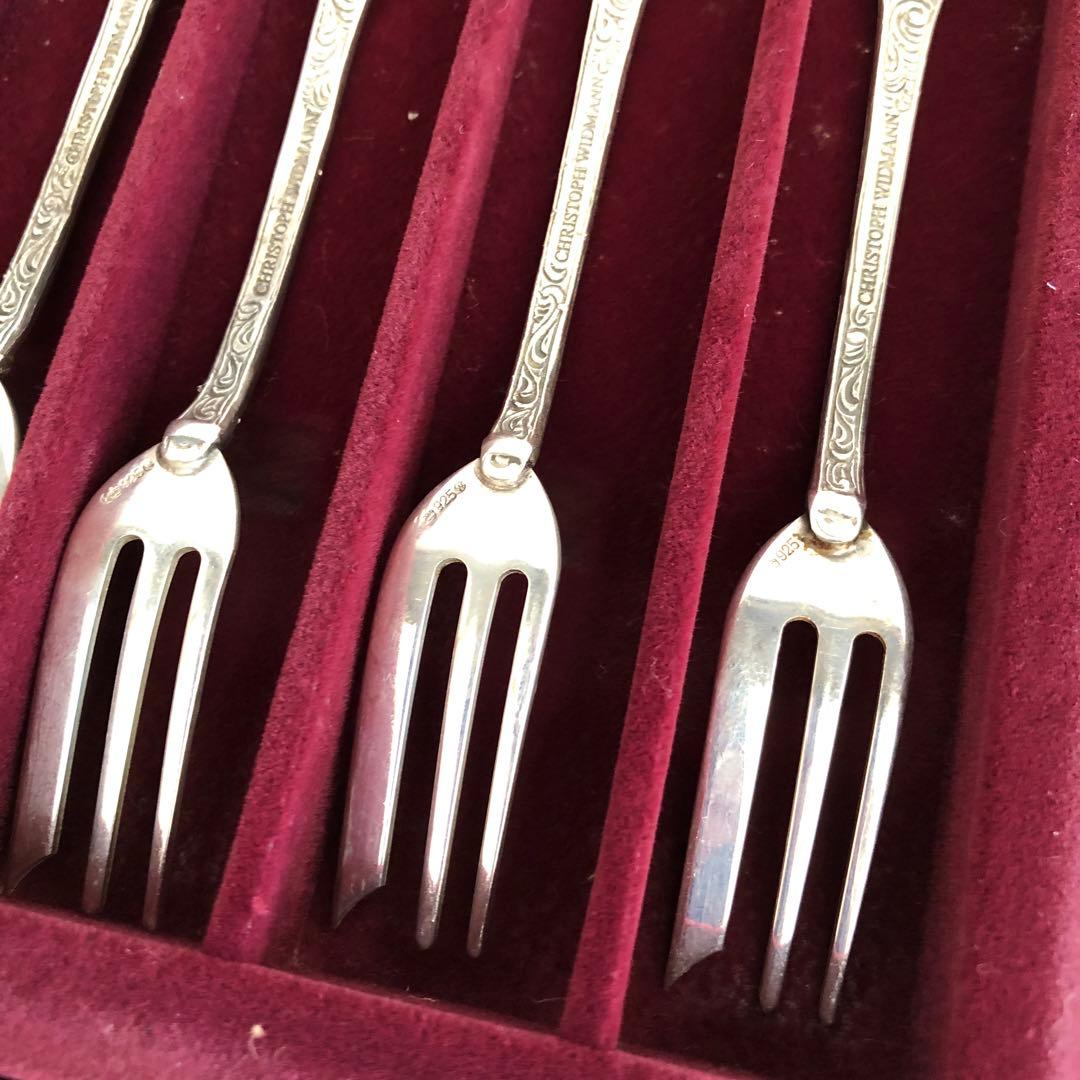 クリストフウィドマン　シルバー925 フォーク6客セット　中世の音楽家　純銀製