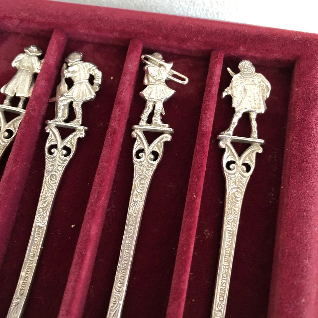 クリストフウィドマン　シルバー925 フォーク6客セット　中世の音楽家　純銀製