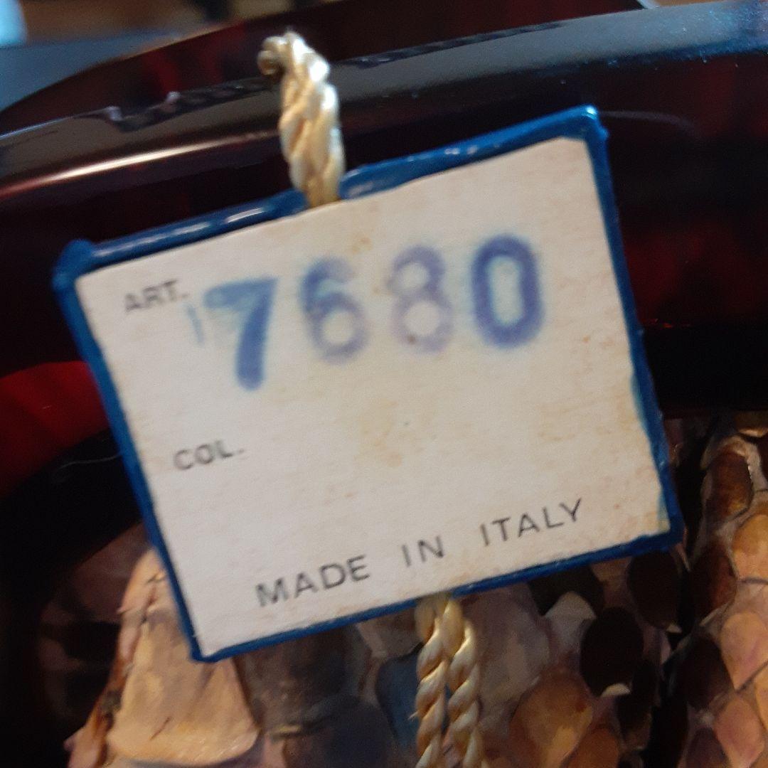 【新品未使用】ヘビ革 クラッチバッグ スネークパターン