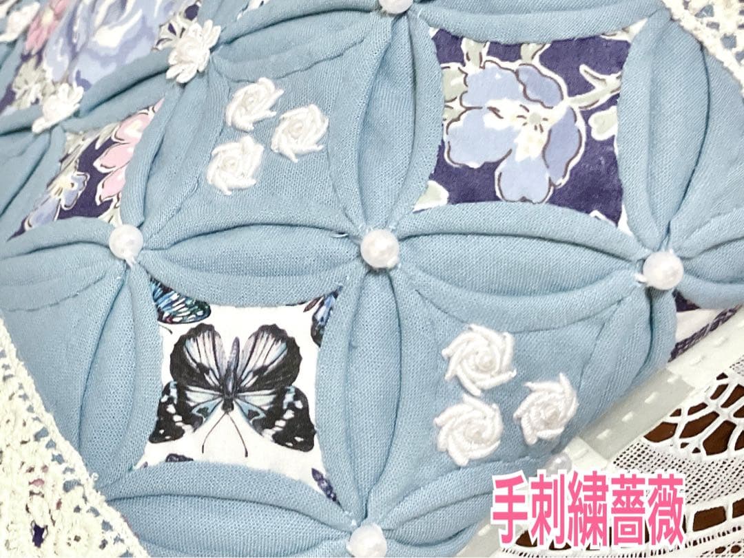 ゆみ❣️ カテドラルウィンドウ リバティ ローズエレン 手刺繍薔薇