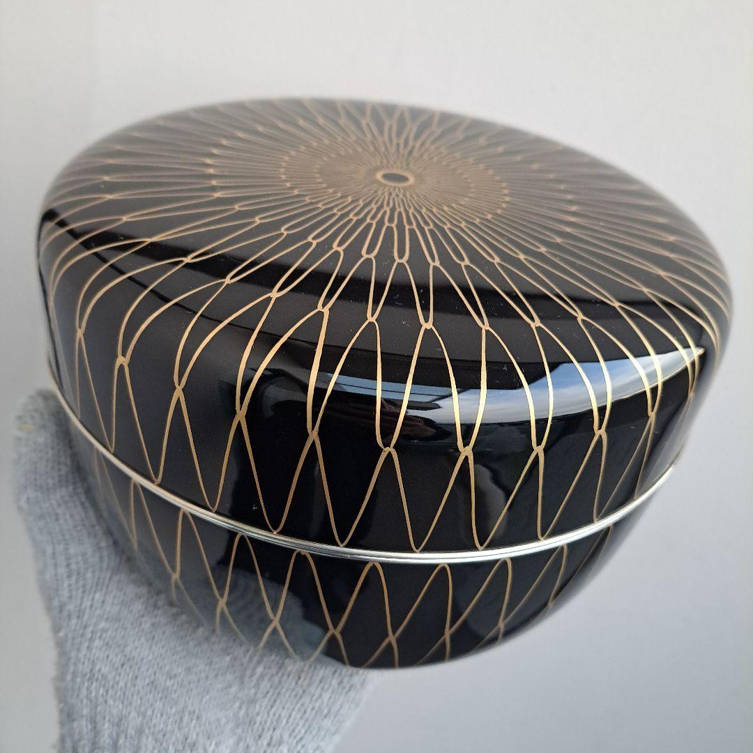 【京都平安　象彦　黒網目\"食籠】　天然木製　未使用/長期保管品