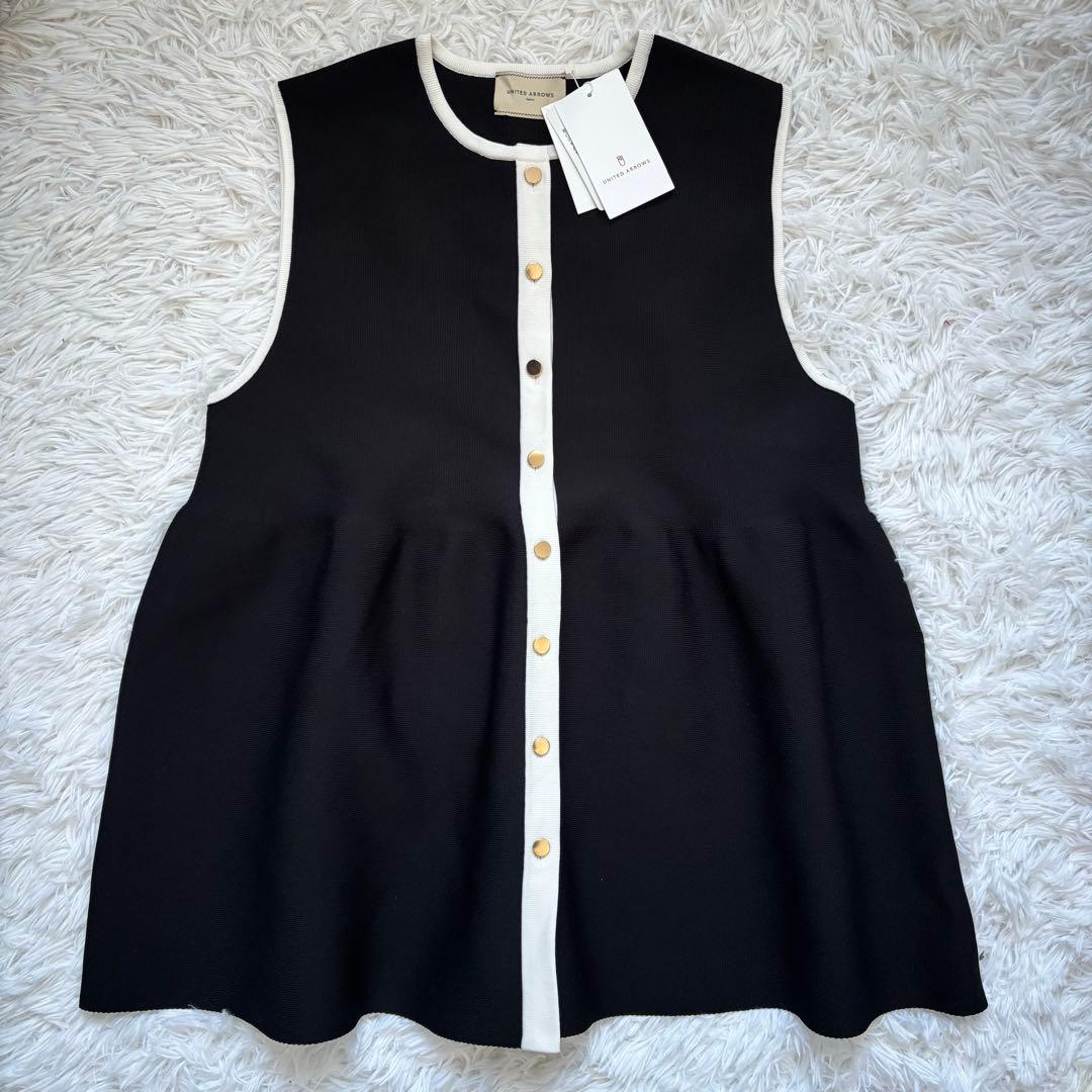 【未使用タグ付き】UNITED ARROWS ノースリーブ ベスト　ペプラム