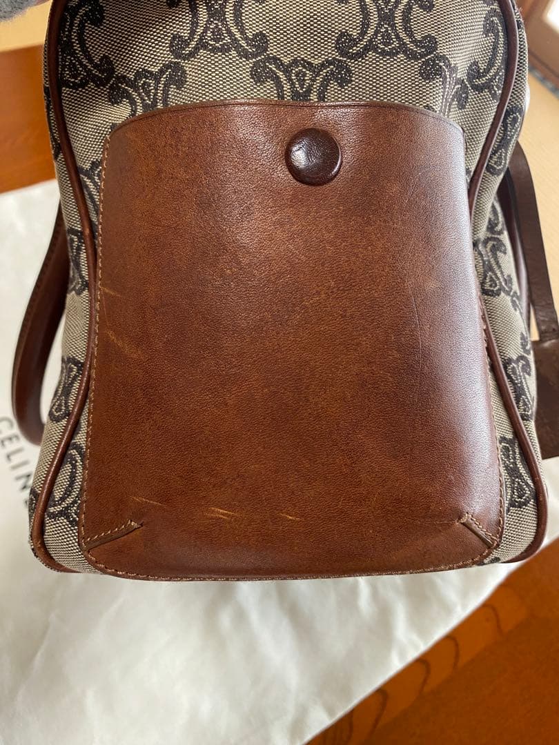 CÉLINE マカダム柄 ボストンバッグ