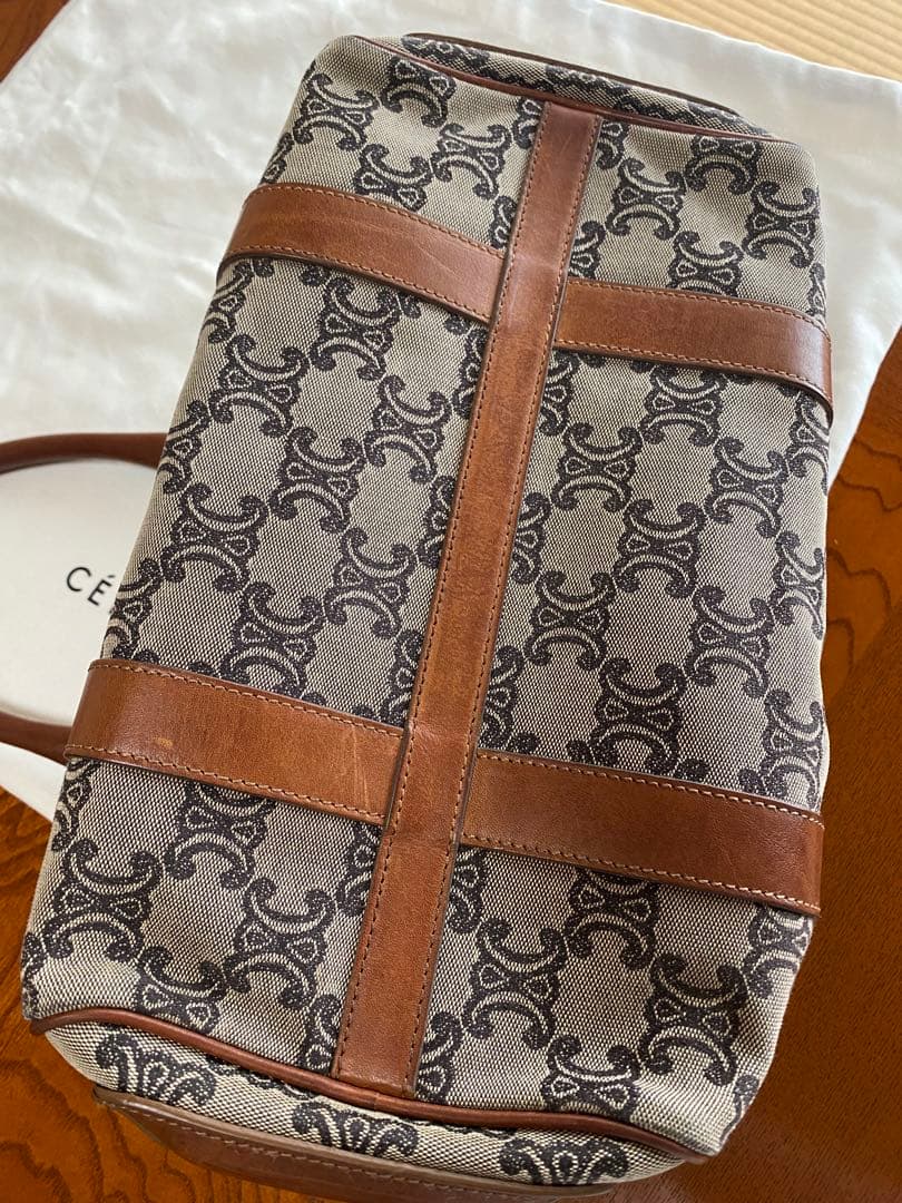 CÉLINE マカダム柄 ボストンバッグ