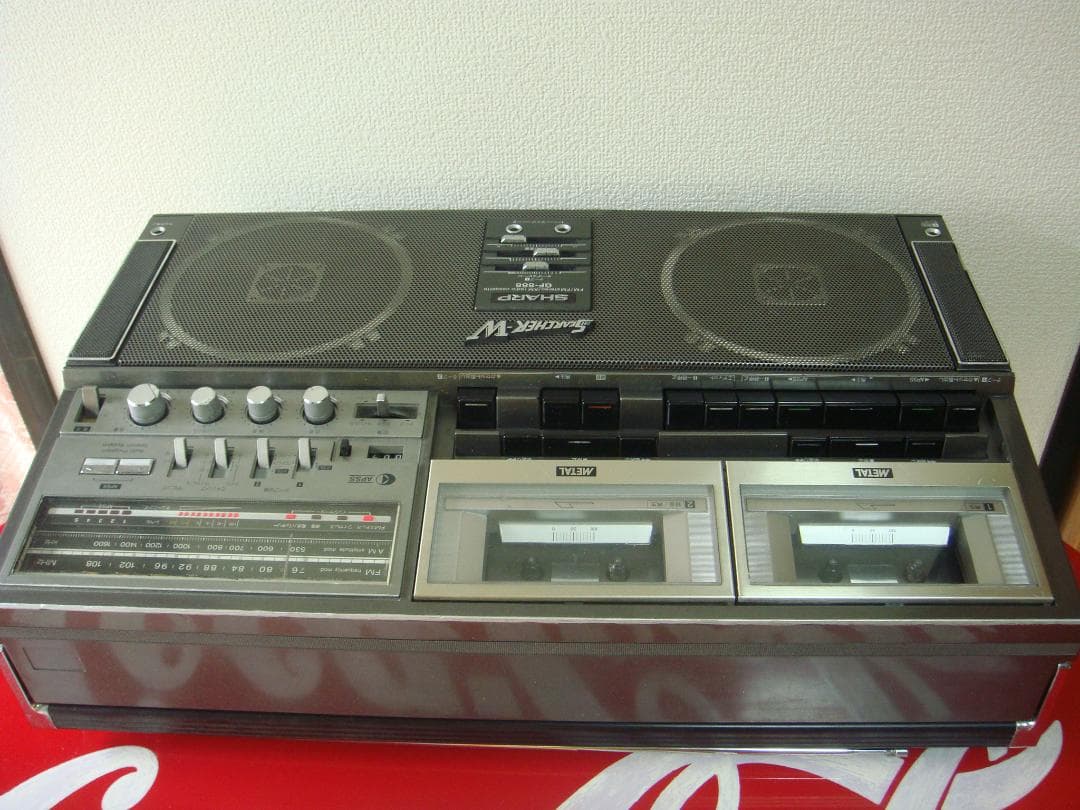 SHARP　＊昭和の音質重視ラジカセ　ザ・サーチャーW　GF８８８＊【訳アリ品】