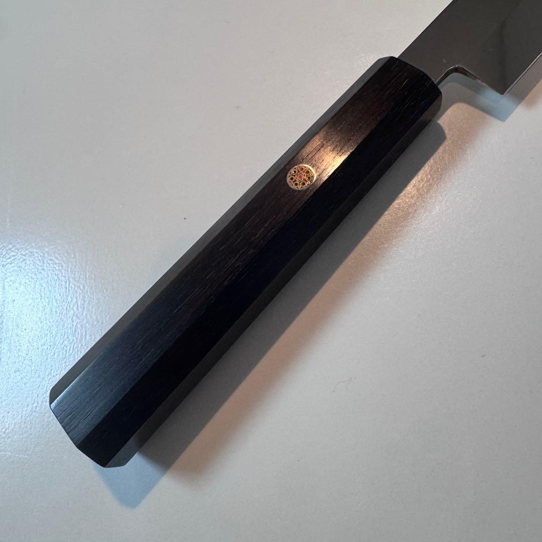【特価限定】270mm 切付柳刃包丁 鏡面　黒檀八角柄 刺身包丁 全鋼。