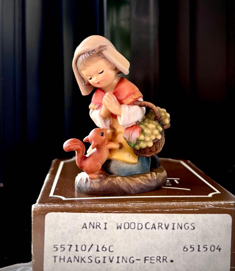 アンリ人形　ANRI 美品　6.5㎝　♡…【小さな・Thanksgiving】♡