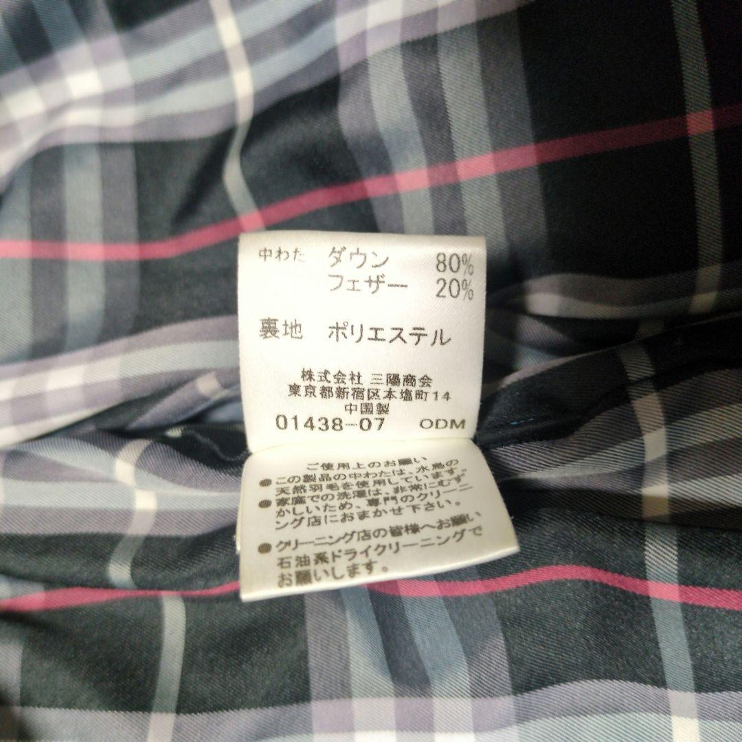 バーバリーブルーレーベル　ダウンジャケット　ホースロゴ　L　肉厚 ノバチェック