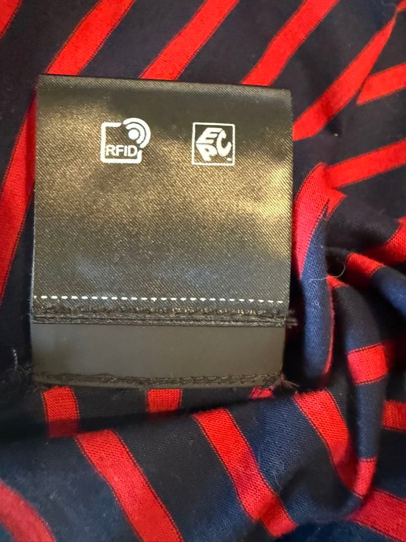 プラダ　クロップド　ボーダー　ロングTシャツ