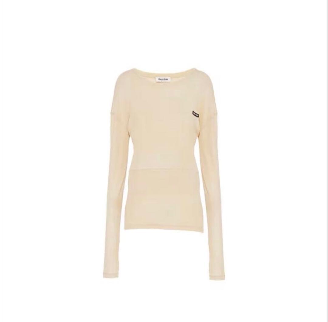 新品未使用 miumiuリブ編み ロンT