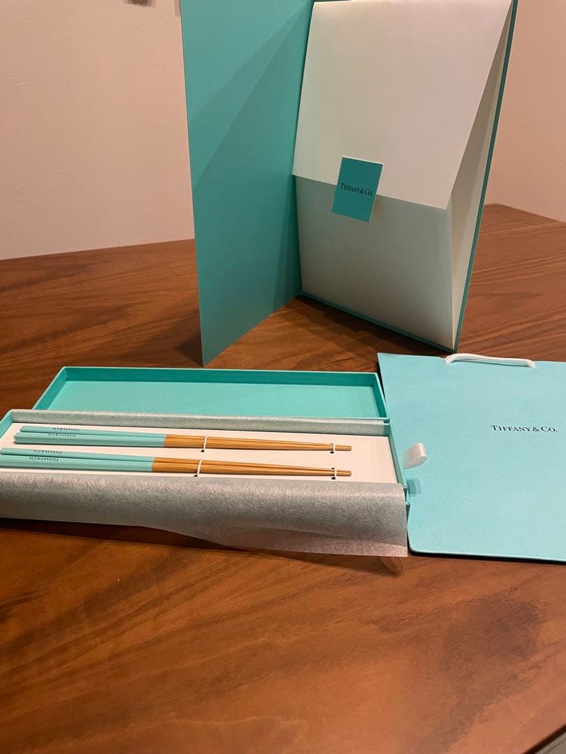 Tiffany ティファニー ペア 食器 箸 / 婚姻届・ショッパー付き