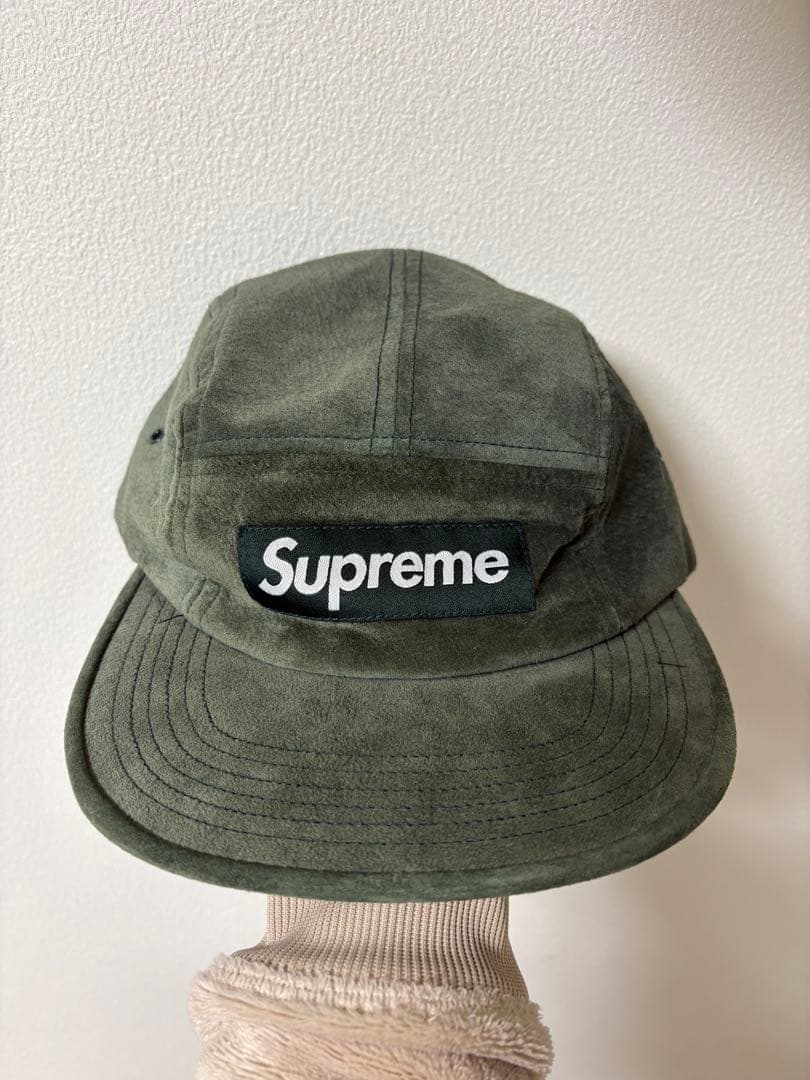 Supreme オリーブ スエードキャップ