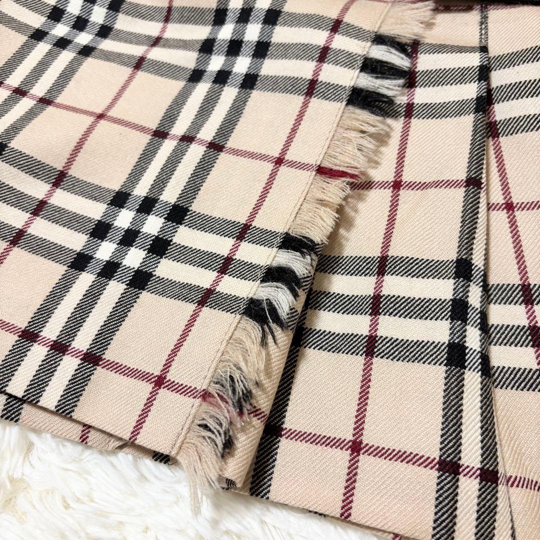 ✨極美品✨バーバリーブルーレーベル ミニスカート プリーツ ベルトノバチェック