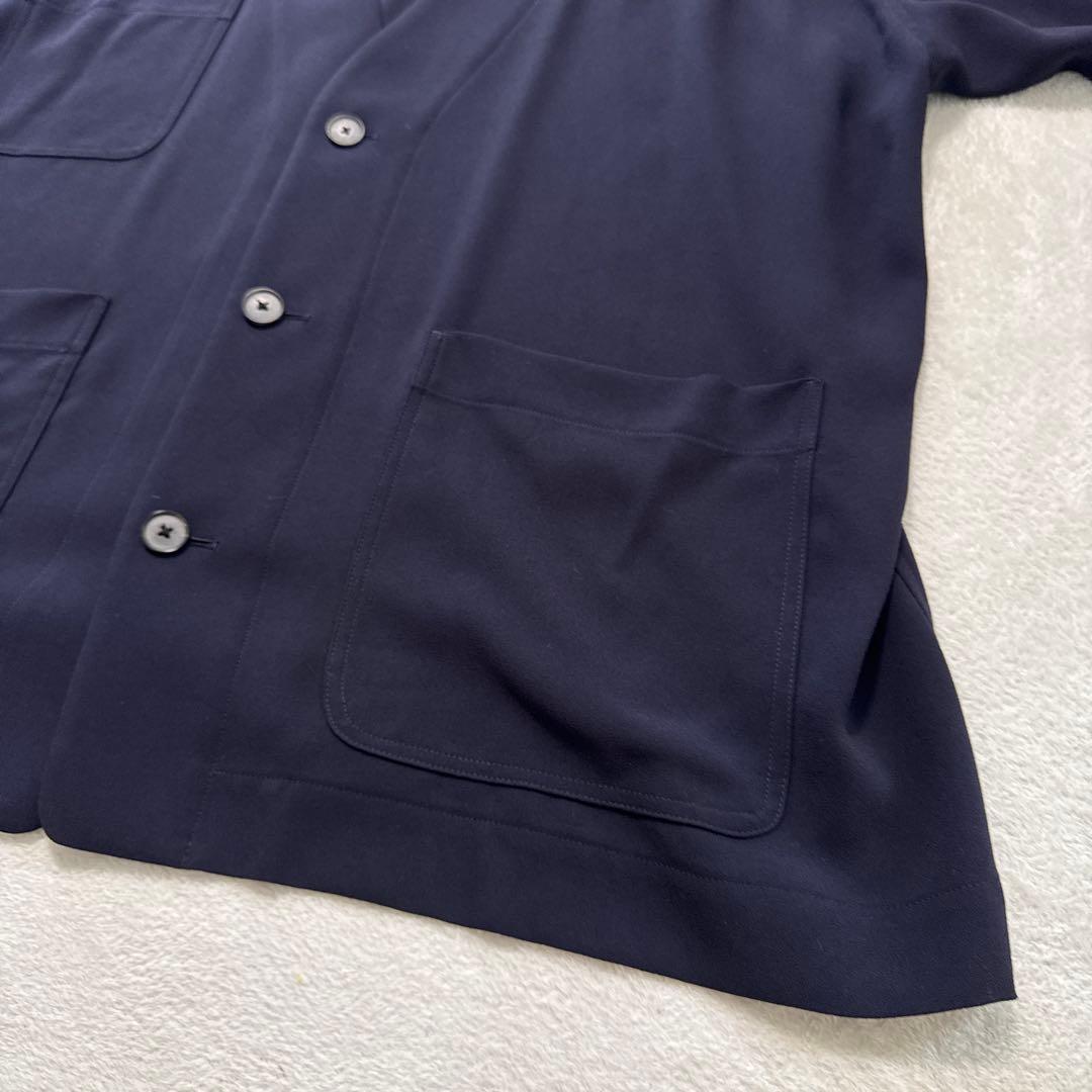 新品 ユナイテッドトウキョウ ジョーゼットノーカラージャケット 2 伸縮性 薄手