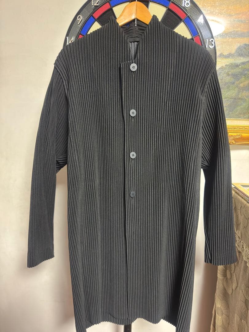 HOMME PLISSÉ ISSEY MIYAKE マオカラー ロングジャケット